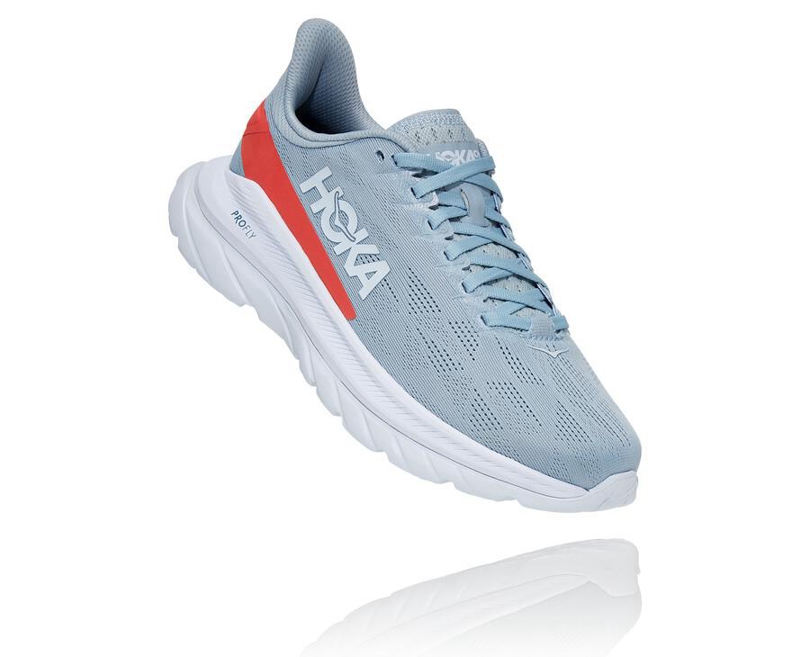 Zapatillas Running Hoka One One Mujer - Mach 4 - Azules/Blancas - SMF931074